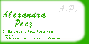 alexandra pecz business card